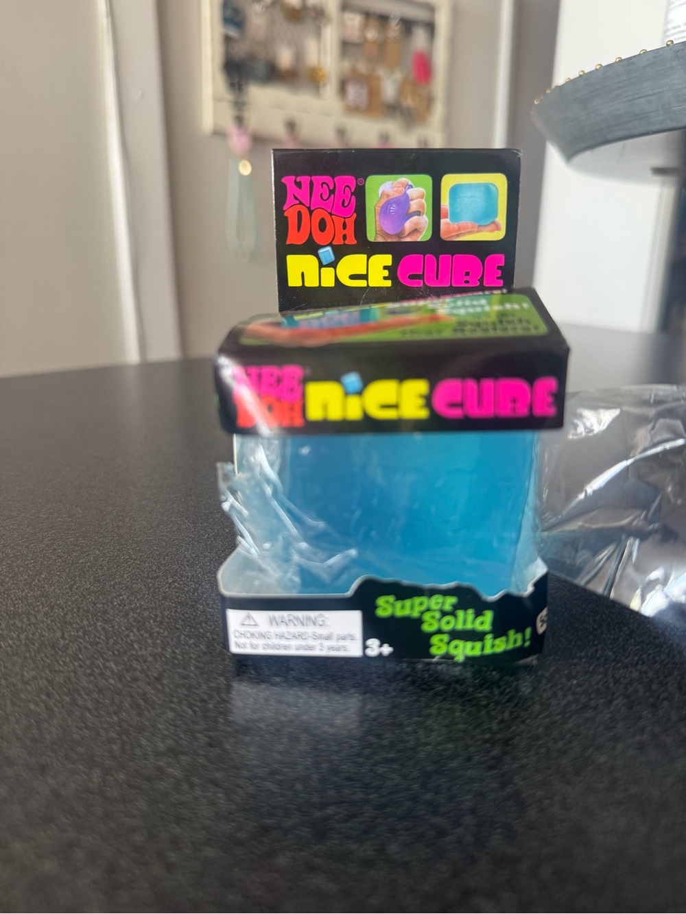 NWT Nice Cube Super Solid Squish Toy - Blue